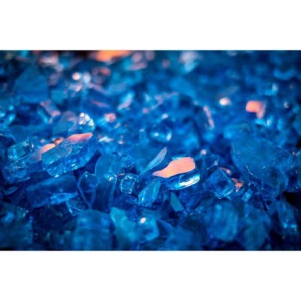 Dyna-Glo Pleasant Hearth Tempered Glass Rocks - Reflective Blue 20 Lbs OFR633PB-20